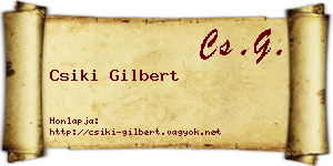 Csiki Gilbert névjegykártya